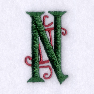 Art Deco "N" Machine Embroidery Design