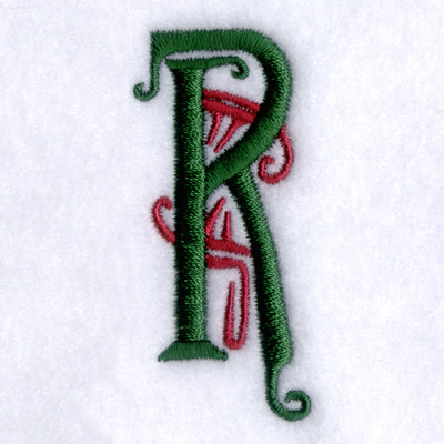 Art Deco "R" Machine Embroidery Design