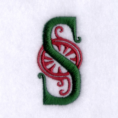 Art Deco "S" Machine Embroidery Design