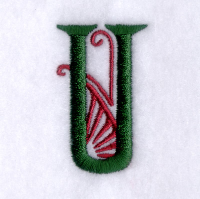 Art Deco "U" Machine Embroidery Design