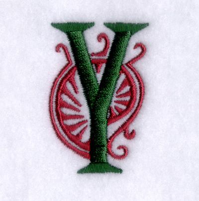Art Deco "Y" Machine Embroidery Design