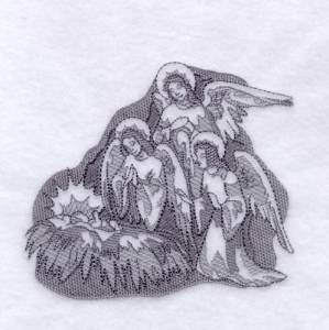 Picture of Angels With Jesus Machine Embroidery Design