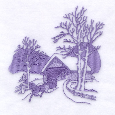 Winter Sleigh Ride Machine Embroidery Design
