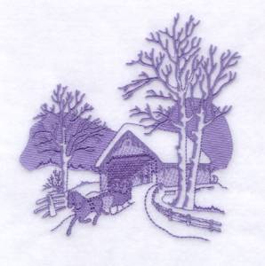 Picture of Winter Sleigh Ride Machine Embroidery Design