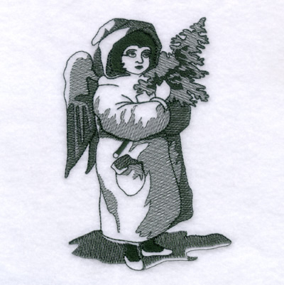 Snow Angel Machine Embroidery Design
