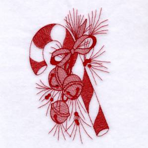 Picture of Candy Cane Jingle Machine Embroidery Design