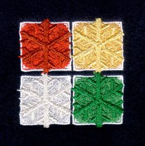 Picture of Snowflake Squares Machine Embroidery Design