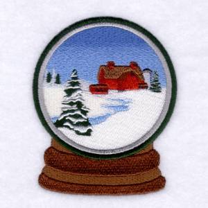 Picture of Farmhouse Snow Globe Machine Embroidery Design