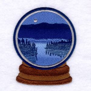 Picture of Lake at Night Machine Embroidery Design