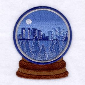 Picture of City Nightscape Machine Embroidery Design
