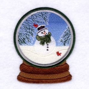 Picture of Snowman & Cardinals Machine Embroidery Design