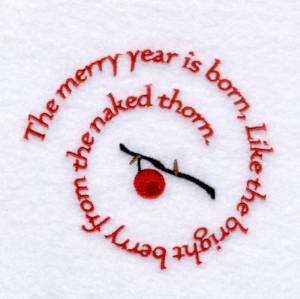 Picture of Merry Year is Born Machine Embroidery Design