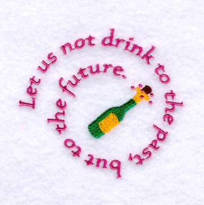 Drink to the Future Machine Embroidery Design