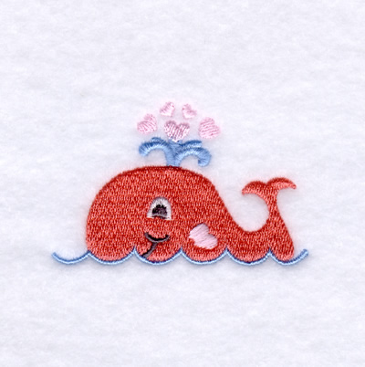 Whale Love Machine Embroidery Design