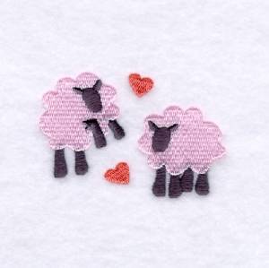 Picture of A Pair of Sheep Machine Embroidery Design