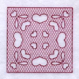 Picture of Flower Hearts Machine Embroidery Design