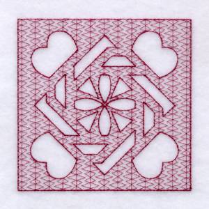 Picture of 4 Weaved Hearts Machine Embroidery Design
