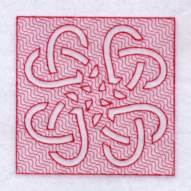 Picture of 4 Celtic Knot Hearts Machine Embroidery Design