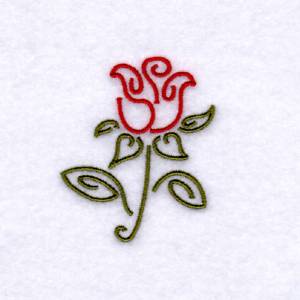 Picture of Rose Swirls Machine Embroidery Design
