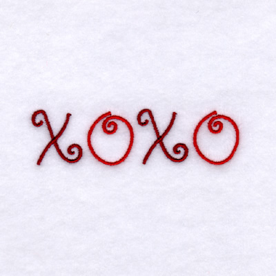 XOXO Swirls Machine Embroidery Design