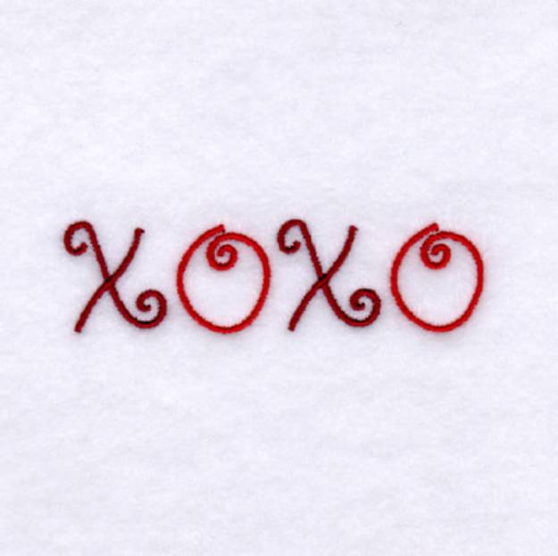 Picture of XOXO Swirls Machine Embroidery Design