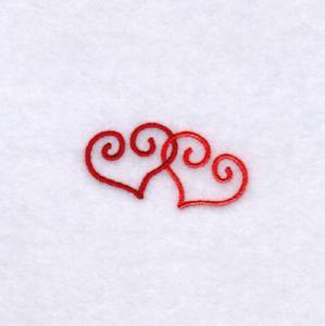 Picture of Double Swirly Hearts Machine Embroidery Design
