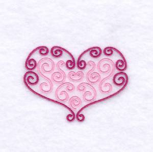 Picture of Heart Swirls Machine Embroidery Design