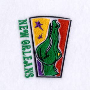 Picture of New Orleans Gator Machine Embroidery Design