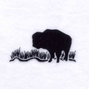 Picture of Buffalo Silhouette Scene Machine Embroidery Design