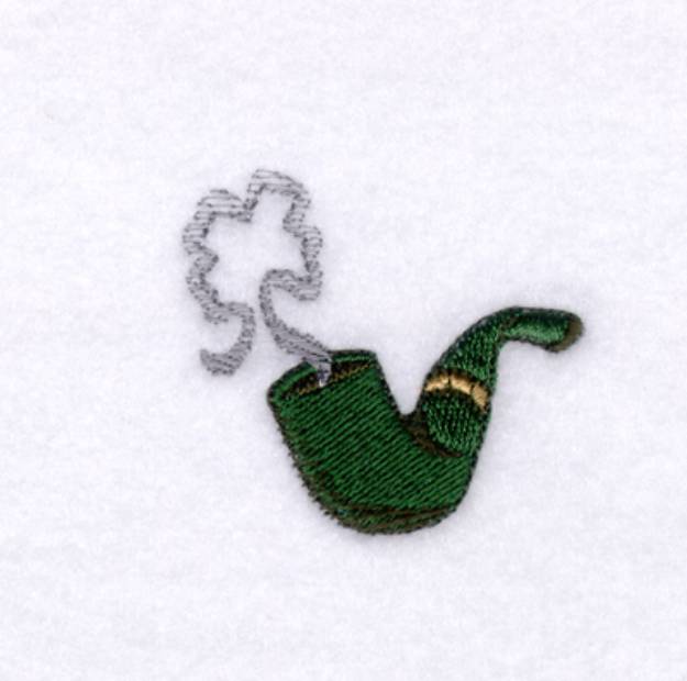 Picture of Pipe & Shamrock Smoke Machine Embroidery Design