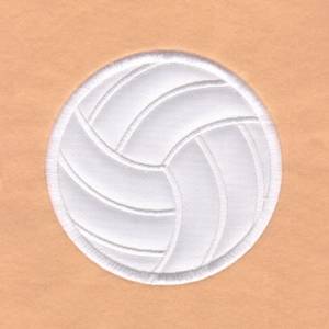 Picture of Volleyball Applique (Satin) Machine Embroidery Design