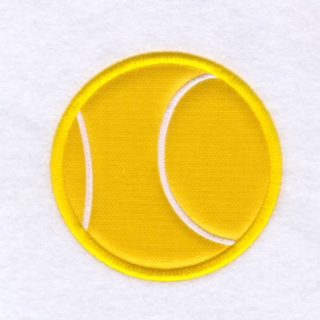 Picture of Tennis Ball Applique (Satin) Machine Embroidery Design