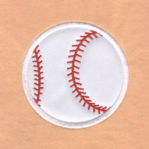 Picture of Baseball/Softball Applique (Satin) Machine Embroidery Design