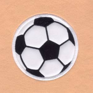 Picture of Soccer Satin Applique Machine Embroidery Design