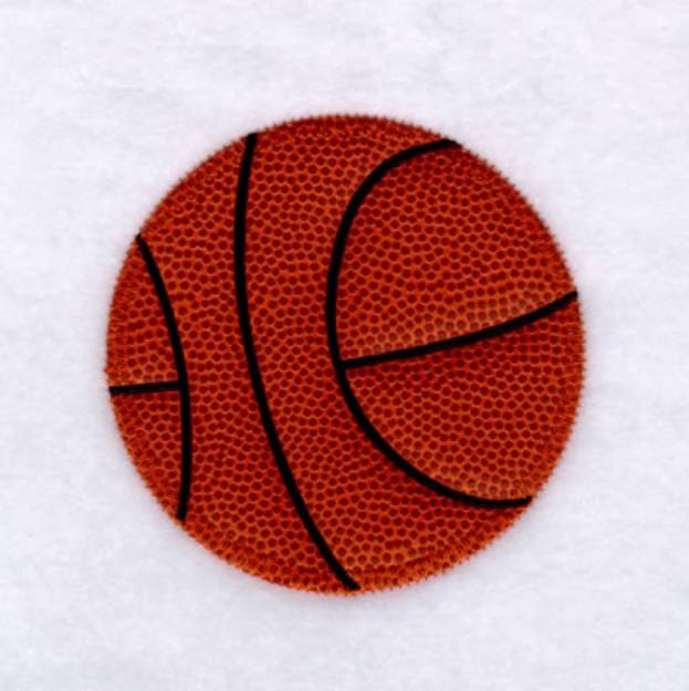 Picture of Basketball Applique (ZigZag) Machine Embroidery Design