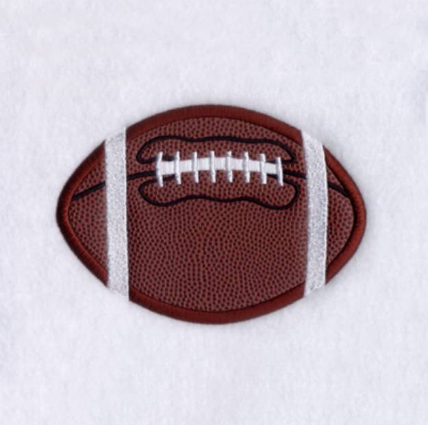 Picture of Football Applique (Satin) Machine Embroidery Design