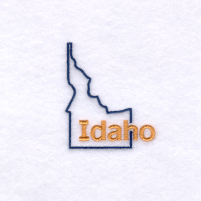 Idaho Outline Machine Embroidery Design