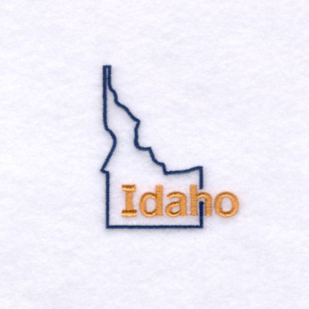 Picture of Idaho Outline Machine Embroidery Design