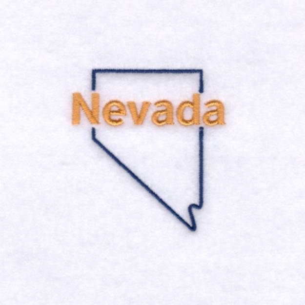 Picture of Nevada Outline Machine Embroidery Design