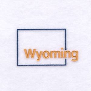 Picture of Wyoming Outline Machine Embroidery Design