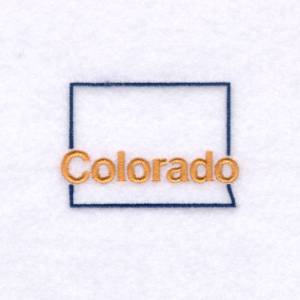 Picture of Colorado Outline Machine Embroidery Design