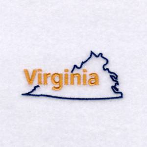 Picture of Virginia Outline Machine Embroidery Design