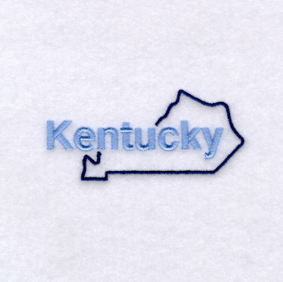 Kentucky Outline Machine Embroidery Design