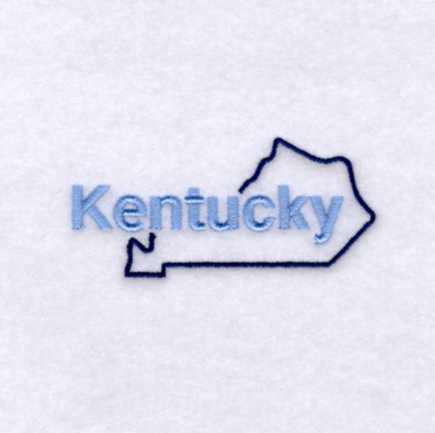 Picture of Kentucky Outline Machine Embroidery Design