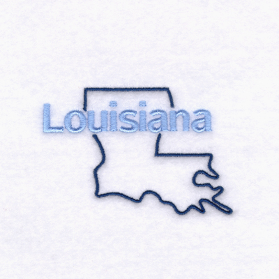 Louisiana Outline Machine Embroidery Design