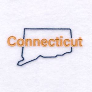 Picture of Connecticut Outline Machine Embroidery Design