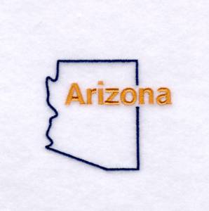 Picture of Arizona Outline Machine Embroidery Design