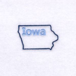 Picture of Iowa Outline Machine Embroidery Design
