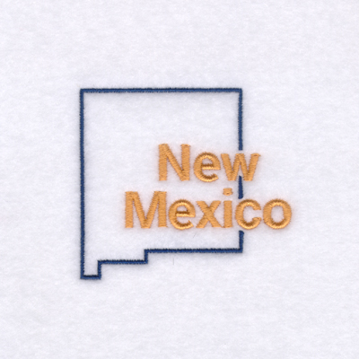New Mexico Outline Machine Embroidery Design