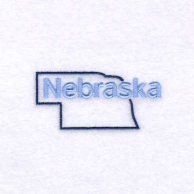 Nebraska Outline Machine Embroidery Design